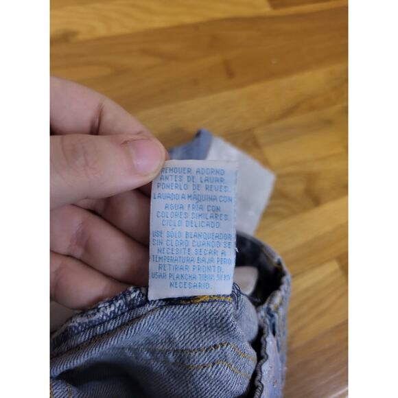 Mary-Kate and Ashley Girls Jeans Size 4 Sparkle Cuff Rhinestone Denim Pants Y2K - Picture 10 of 14